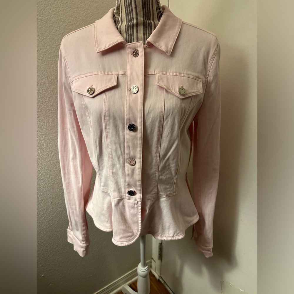 White House Black market light, pink jacket